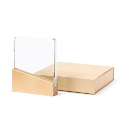 PLACA DE CRISTAL SOBRE MADERA