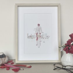 LÁMINA A4 CON MARCO EN BICI...