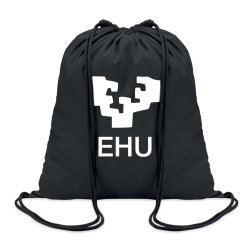 MOCHILA CON CORDONES NEGRA EHU