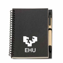 LIBRETA NEGRA CON BOLI UPV/EHU
