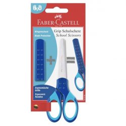 TIJERA ESCOLAR GRIP AZUL